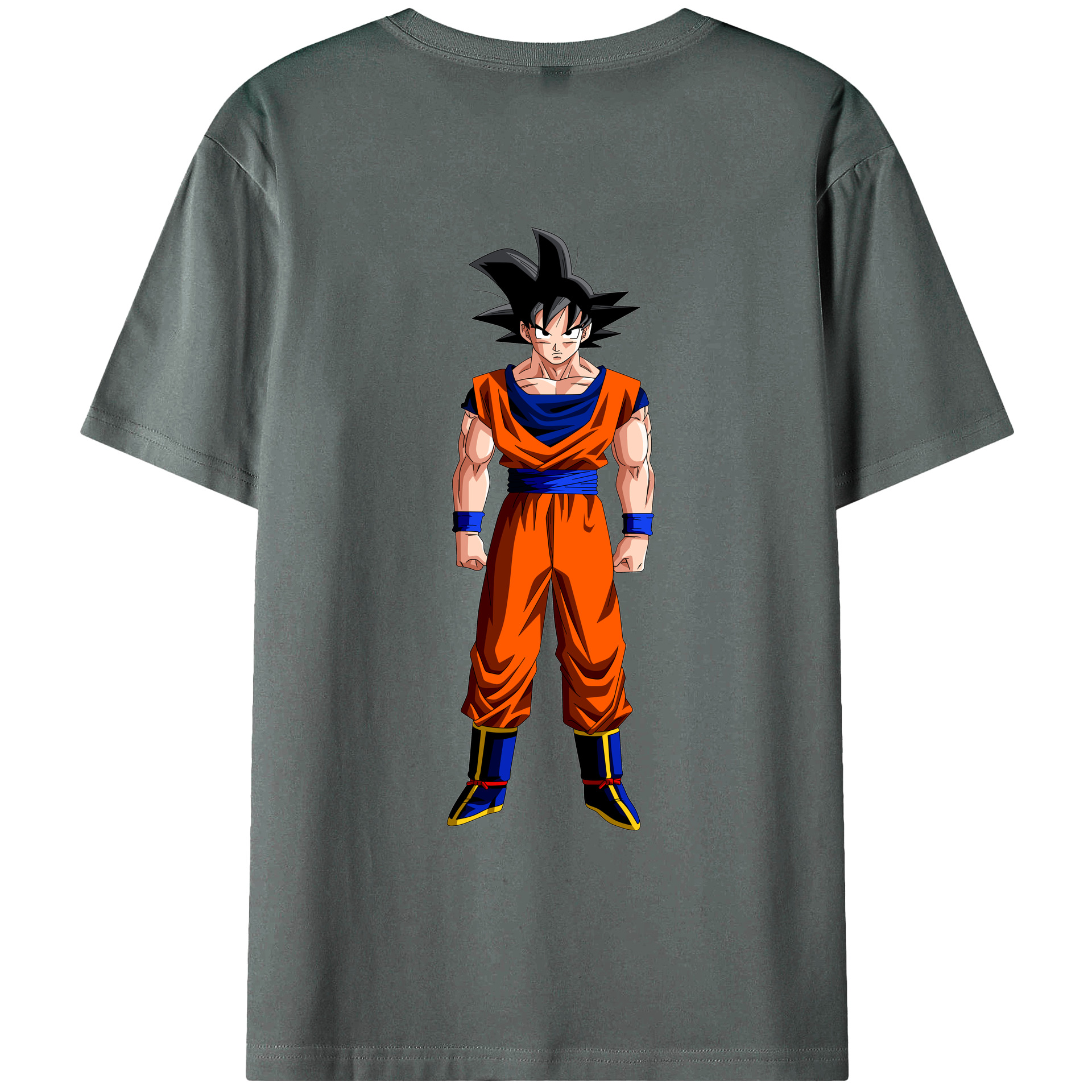 （画像用） ドラゴンボール 孫悟空（そん ごくう）Son Goku カカロット DRAGON BALL Kakarotto 綿100％ メンズ半袖Tシャツ（バックプリント） 通気性